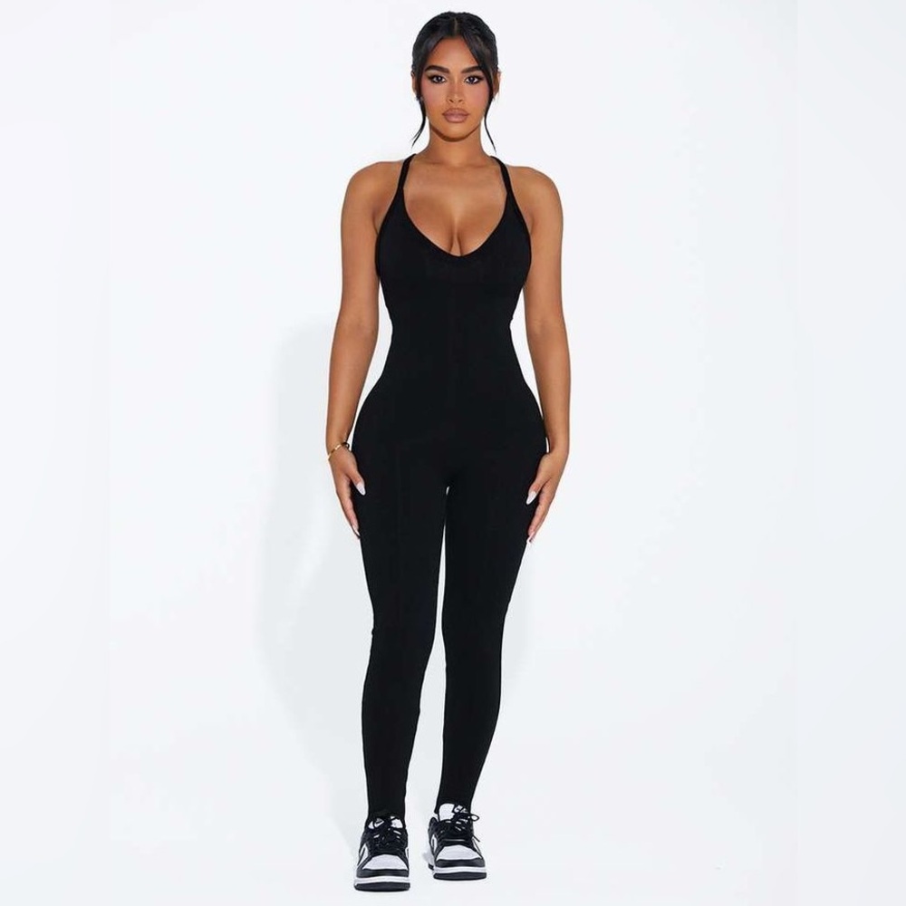 Naked Wardrobe The NW Taking My X Back Jumpsuit